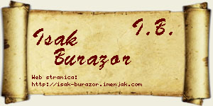 Isak Burazor vizit kartica